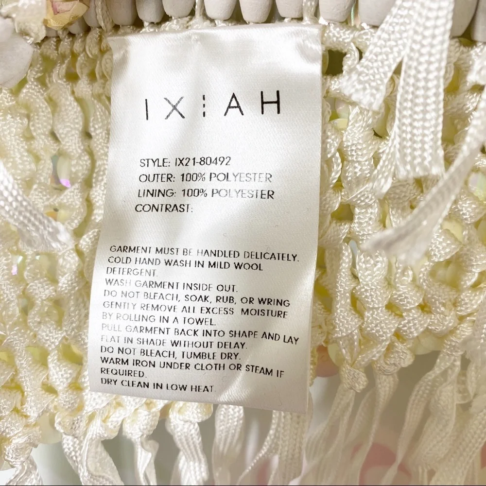 NEW Free People x IXIAH Sombre Crochet Macrame Mini Dress M L - Picture 14 of 15